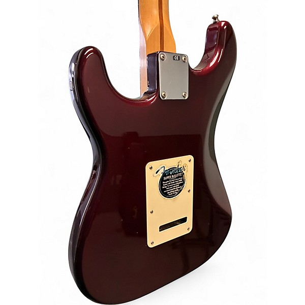 Used 2010s Fender Standard Stratocaster HSS Wine Red Solid Body Electric Guitar