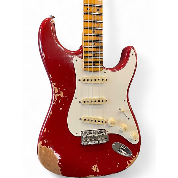 Used Fender Custom Shop 56 Stratocaster Heavy Relic Cimarron Red Solid Body Electric Guitar