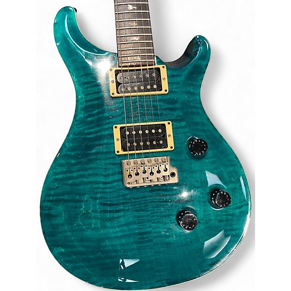Used PRS Custom 24 Green Flame Solid Body Electric Guitar