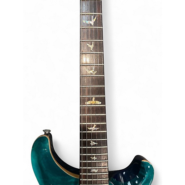 Used PRS Custom 24 Green Flame Solid Body Electric Guitar