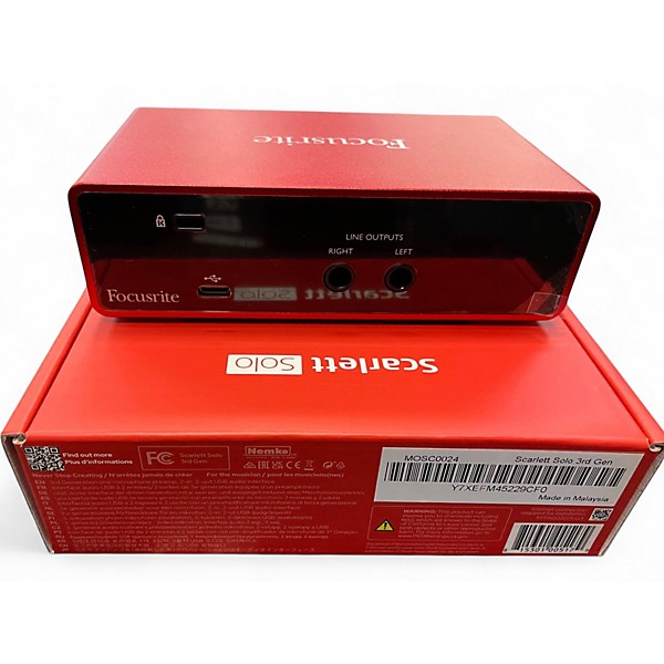 Used Focusrite Scarlett Solo Studio Gen 4 Audio Interface