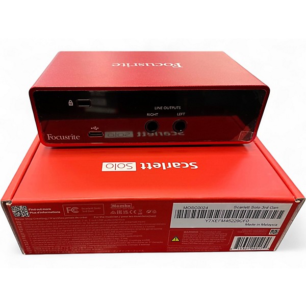Used Focusrite Scarlett Solo Studio Gen 4 Audio Interface
