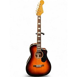 Used Fender MALIBU SCE 3 Tone Sunburst Acoustic Electric Guitar