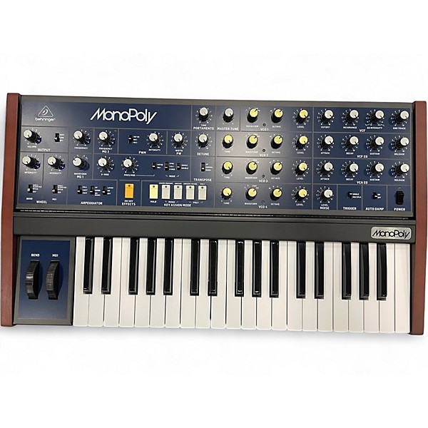 Used Behringer MonoPoly 4-voice Analog Synthesizer Synthesizer
