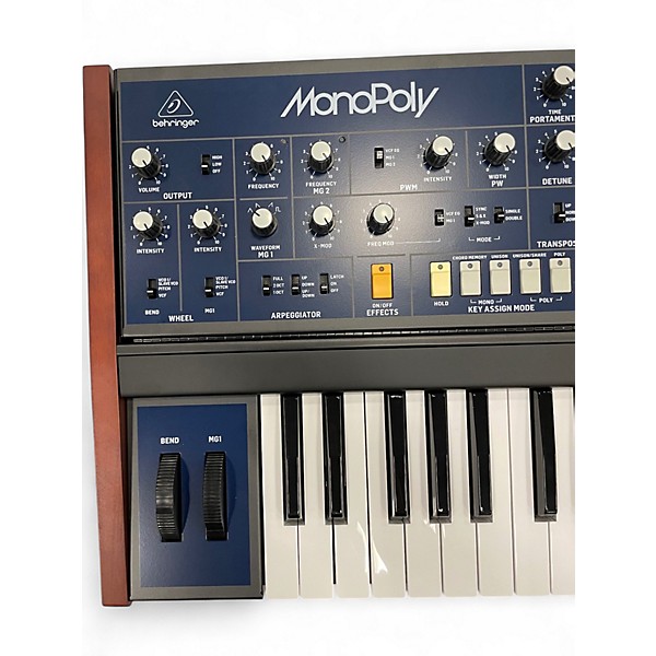 Used Behringer MonoPoly 4-voice Analog Synthesizer Synthesizer