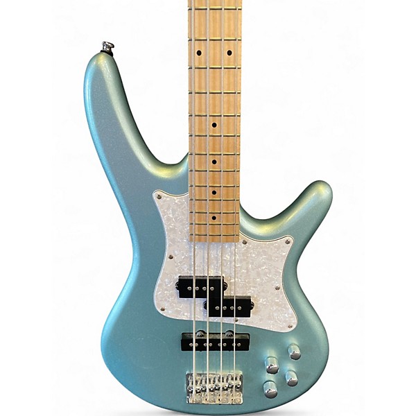 Used Ibanez SRMD200 Seafoam Pearl Electric Bass Guitar