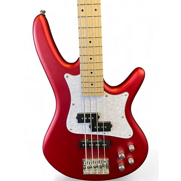 Used Ibanez SRMD200 Satin Red Electric Bass Guitar