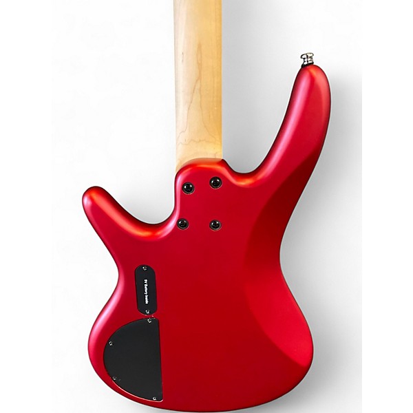Used Ibanez SRMD200 Satin Red Electric Bass Guitar
