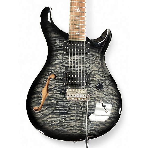 Used PRS SE Custom 22 Semi-Hollowbody Gray Black Hollow Body Electric Guitar