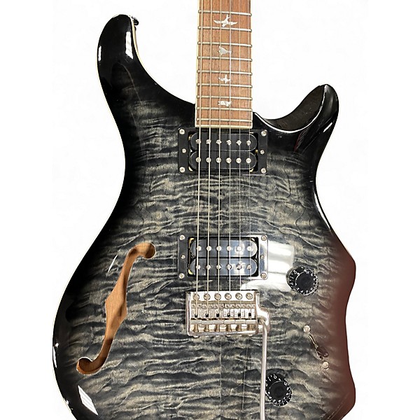 Used PRS SE Custom 22 Semi-Hollowbody Gray Black Hollow Body Electric Guitar