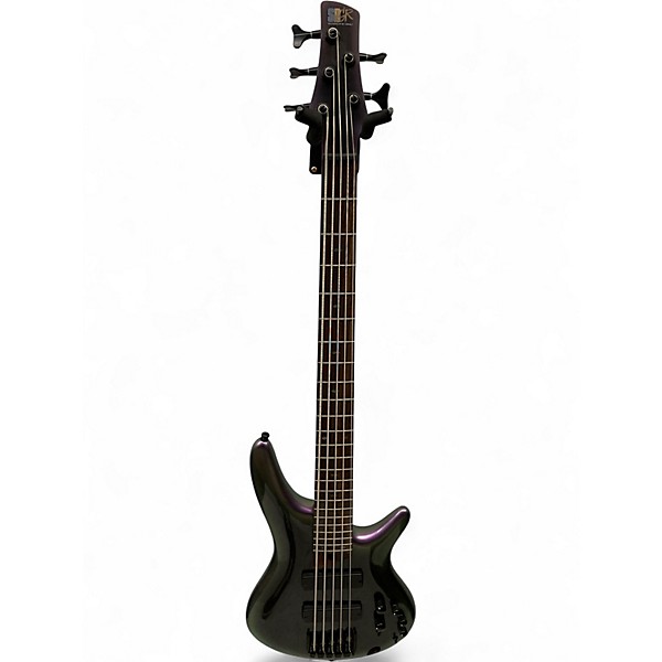 Used Ibanez SR505E BLACK AURORA BURST Electric Bass Guitar
