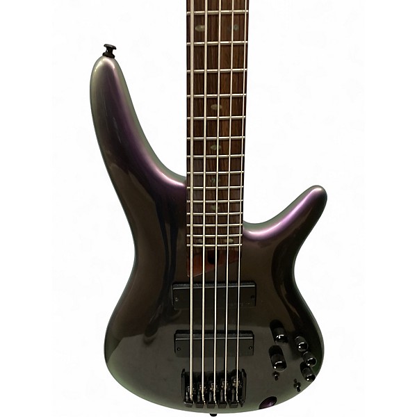 Used Ibanez SR505E BLACK AURORA BURST Electric Bass Guitar