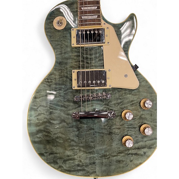 Used Epiphone Les Paul Standard 60's Quilt Trans Blue Solid Body Electric Guitar