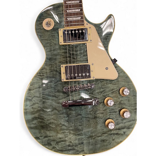 Used Epiphone Les Paul Standard 60's Quilt Trans Blue Solid Body Electric Guitar