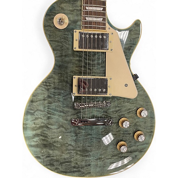 Used Epiphone Les Paul Standard 60's Quilt Trans Blue Solid Body Electric Guitar