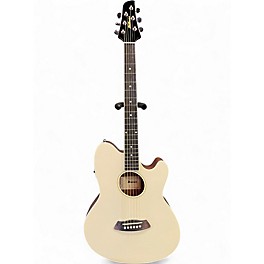 Used Ibanez TYC10E Ivory High Gloss Acoustic Electric Guitar