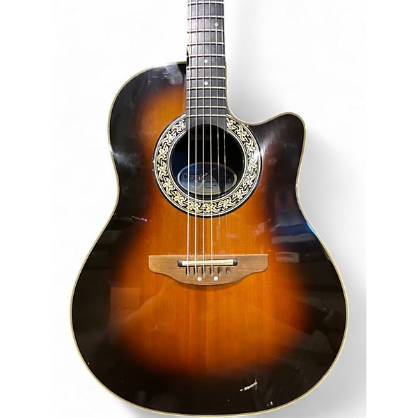 Used Ovation 1861 Balladeer Sunburst Acoustic Electric Guitar