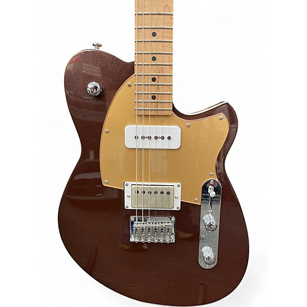 Used Reverend CHARGER H90 METALLIC BORDEAUX Solid Body Electric Guitar