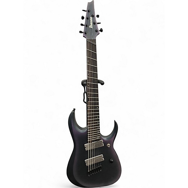 Used Ibanez RGA71AL Axion Label 7 String BLACK AURORA BURST Solid Body Electric Guitar