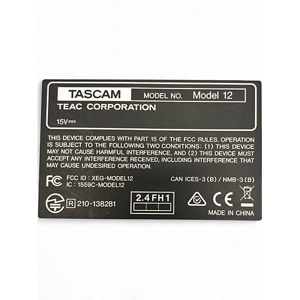Used TASCAM MODEL 12 Unpowered Mixer
