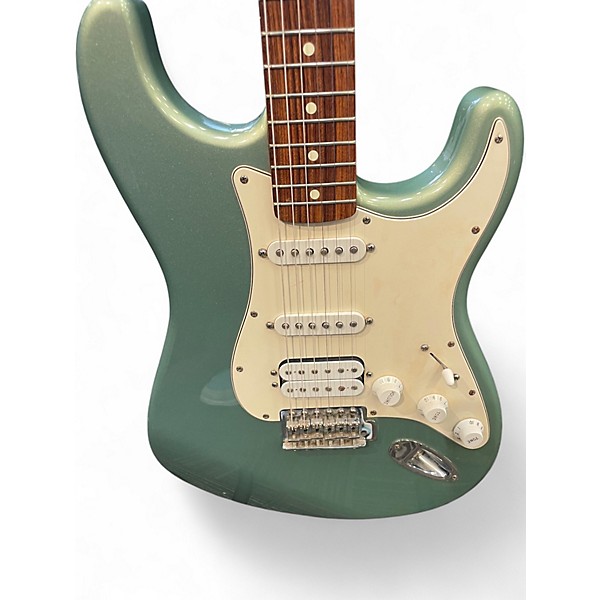 Used 2004 Fender Standard Fat Strat Sage Green Metallic Solid Body Electric Guitar