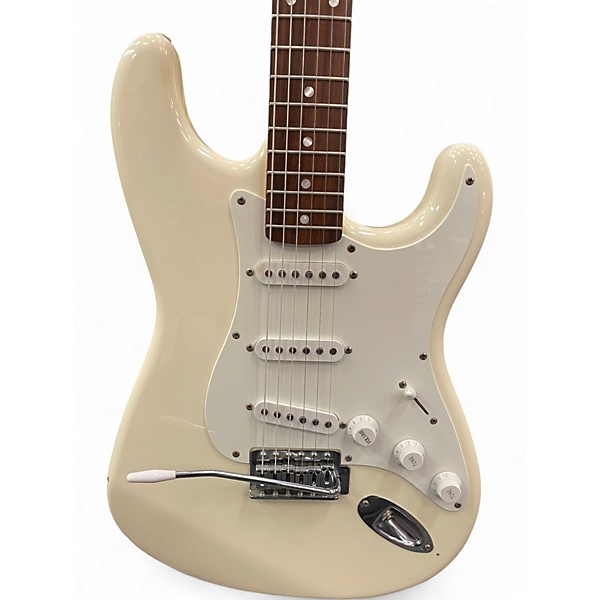 Used Squier Bullet Stratocaster White Solid Body Electric Guitar