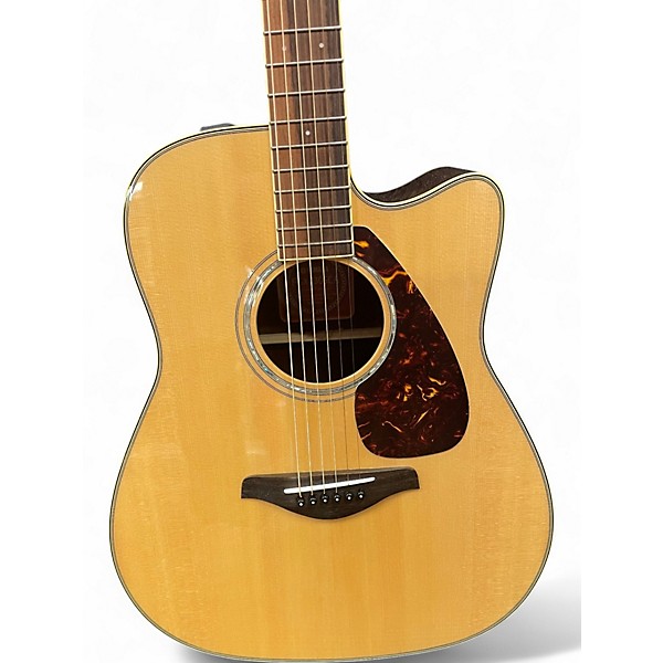 Used Yamaha FGX730SC Natural Acoustic Electric Guitar