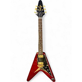Used Epiphone Flying V Ruby Red Metallic Solid Body Electric Guitar