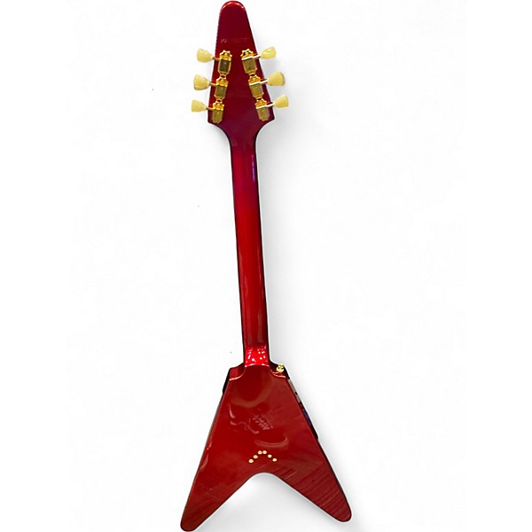 Used Epiphone Flying V Ruby Red Metallic Solid Body Electric Guitar