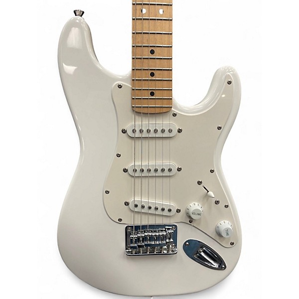 Used Squier Mini Stratocaster FSR Arctic White Solid Body Electric Guitar