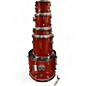 Used Ludwig 5 Piece Accent red Drum Kit thumbnail