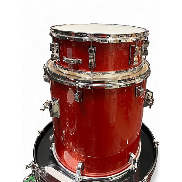 Used Ludwig 5 Piece Accent red Drum Kit