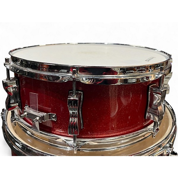 Used Ludwig 5 Piece Accent red Drum Kit