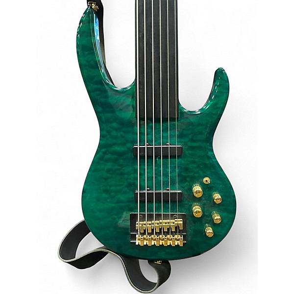 Used Carvin lb76 Emerald Green Electric Bass Guitar