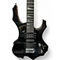 Used Glarry 36inch Burning Fire Black Solid Body Electric Guitar