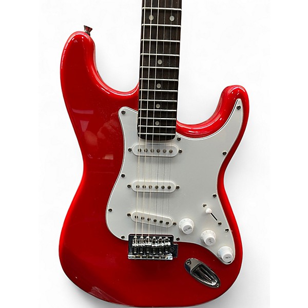 Used Monoprice Stratocaster Red Solid Body Electric Guitar