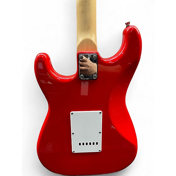 Used Monoprice Stratocaster Red Solid Body Electric Guitar
