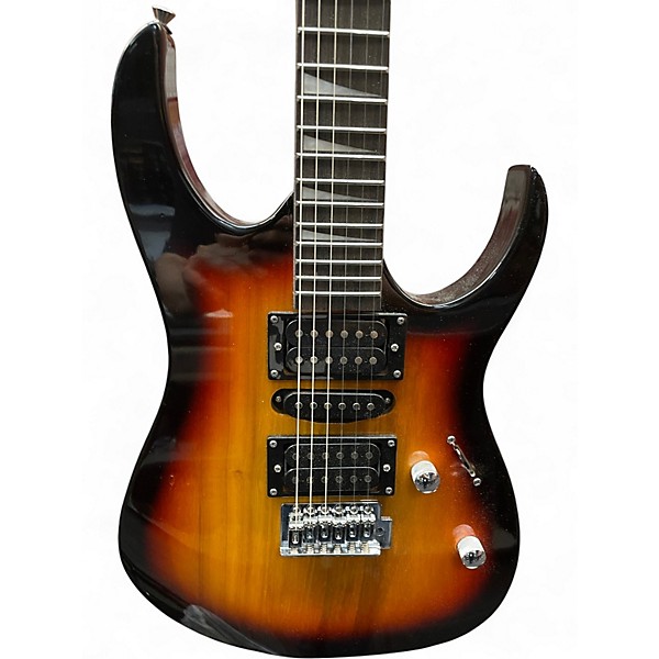 Used Glarry Stratocaster 3 Color Sunburst Solid Body Electric Guitar