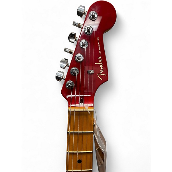 Used Fender American Ultra Luxe Stratocaster Plasma Red Burst Solid Body Electric Guitar