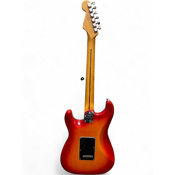 Used Fender American Ultra Luxe Stratocaster Plasma Red Burst Solid Body Electric Guitar