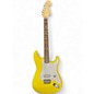 Used Fender Tom Delonge Signature Stratocaster Yellow Solid Body Electric Guitar thumbnail