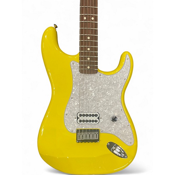 Used Fender Tom Delonge Signature Stratocaster Yellow Solid Body Electric Guitar