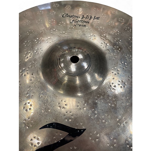 Used Zildjian 14in A Custom Hi Hat Bottom Cymbal