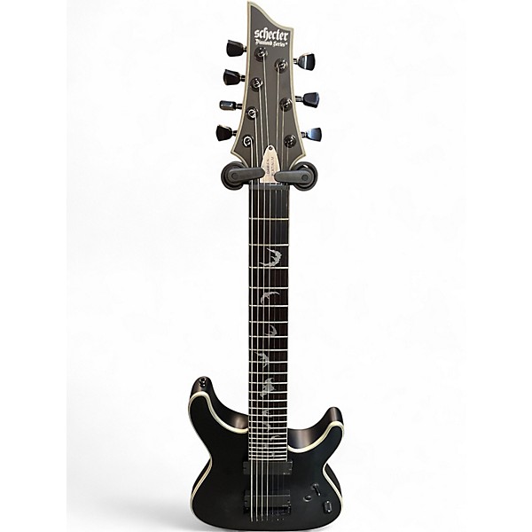 Used Schecter Guitar Research DAMIEN PLATINUM 7 Black Solid Body Electric Guitar