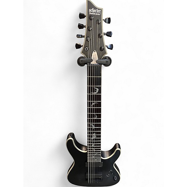 Used Schecter Guitar Research DAMIEN PLATINUM 7 Black Solid Body Electric Guitar
