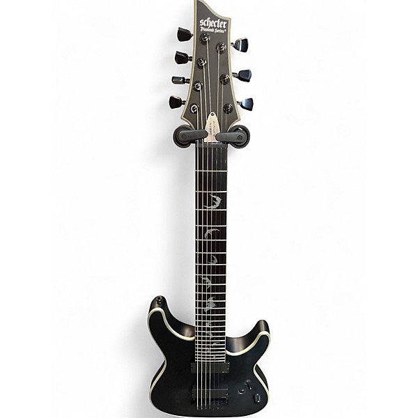 Used Schecter Guitar Research DAMIEN PLATINUM 7 Black Solid Body Electric Guitar