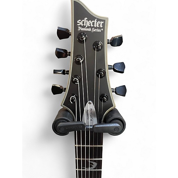 Used Schecter Guitar Research DAMIEN PLATINUM 7 Black Solid Body Electric Guitar