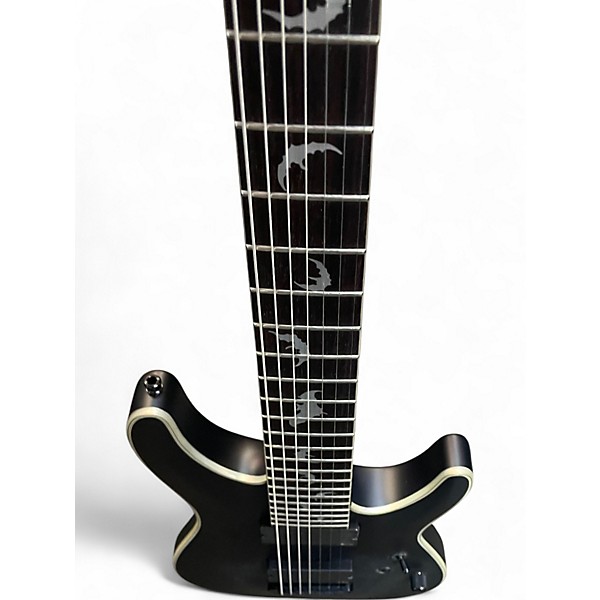 Used Schecter Guitar Research DAMIEN PLATINUM 7 Black Solid Body Electric Guitar