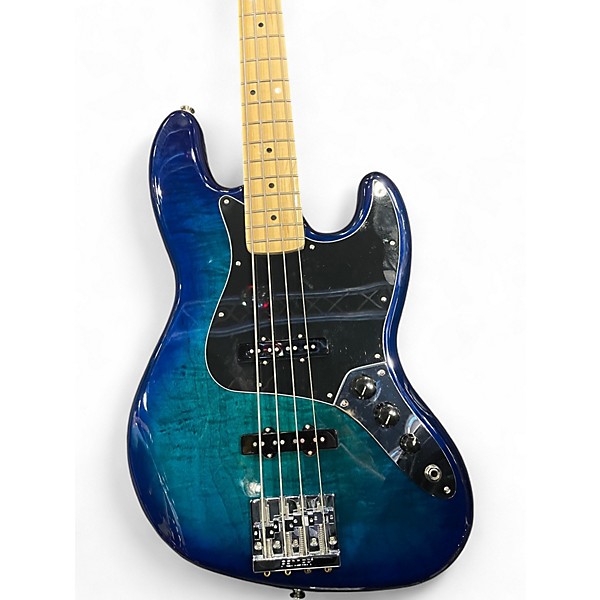 Used Fender Player Plus Jazz Bass Plus Top Blue Burst Electric Bass Guitar