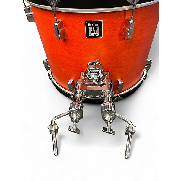 Used SONOR 6 Piece Force 2001 Orange Drum Kit